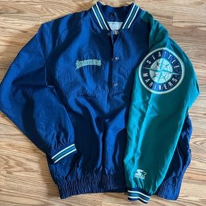 Vintage Seattle Mariners starter Jacket dugout warmup rare htf Griffey